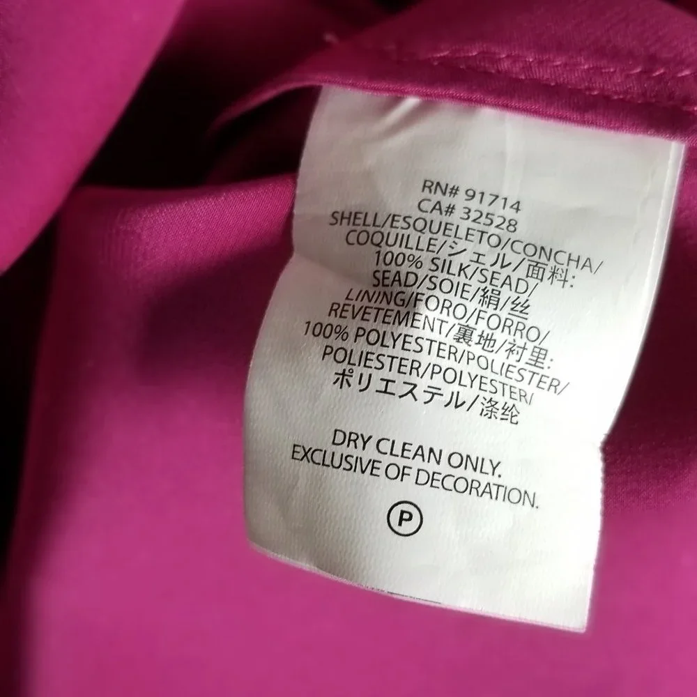 Armani Exchange Gorgeous Ex Cond/Pro Clean Silk Deep Pink Camisole L, $24 - Picture 3 of 11